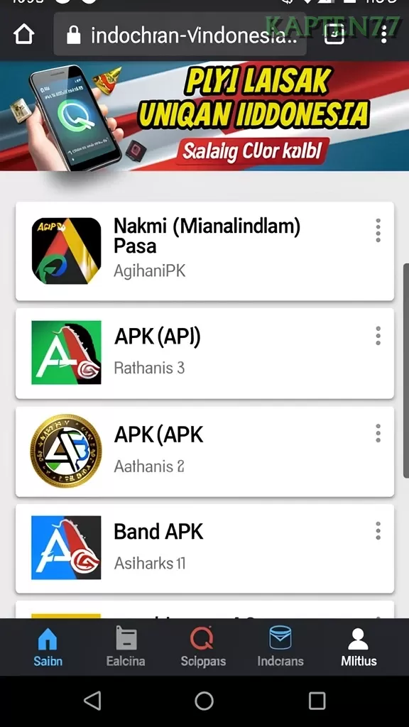 Cuplikan layar DOMINO4D — pengaturan akun
