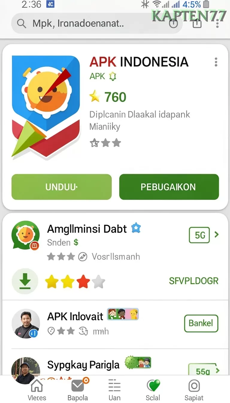 Cuplikan layar JUTA7 — pengaturan akun